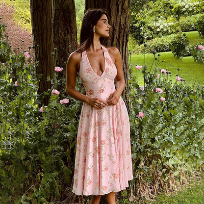 Robe trapèze à imprimé floral