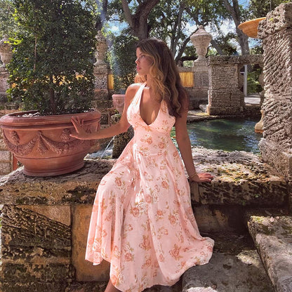 Robe trapèze à imprimé floral